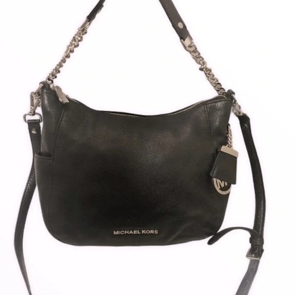 Michael kors black leather two way bag